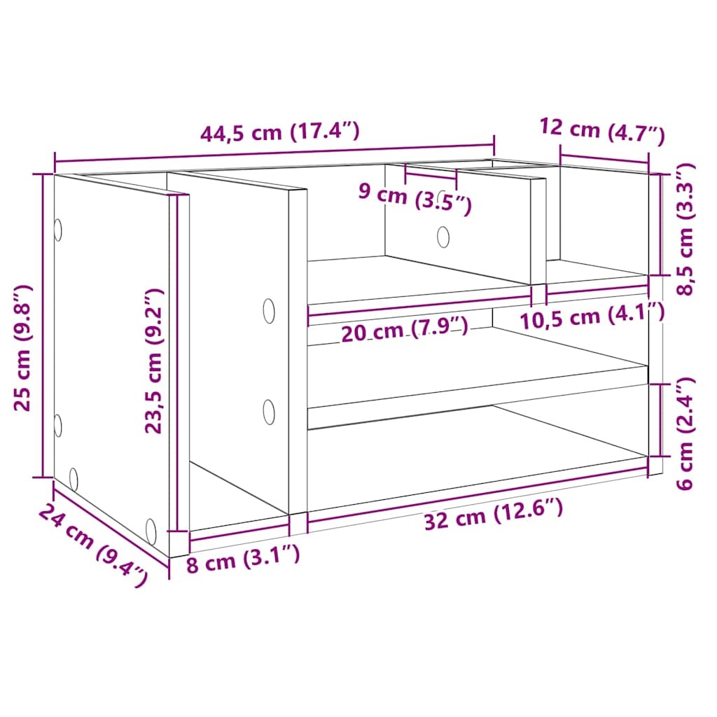 Desk Organizer 44.5x Wood-based material Desk Organizer 44.5x Wood-based material - Image 4